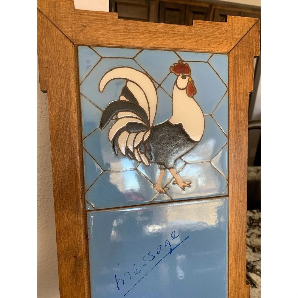 Wooden/tile message‎ board
